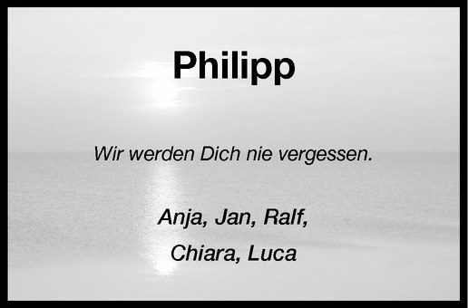  Traueranzeige für Philipp Tetenborg vom 01.09.2011 aus Westfälische Nachrichten