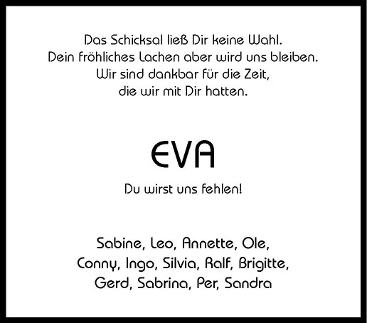  Traueranzeige für Eva-Maria Hake vom 25.02.2012 aus Westfälische Nachrichten