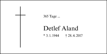 Anzeige von Detlef Aland von Westfälische Nachrichten
