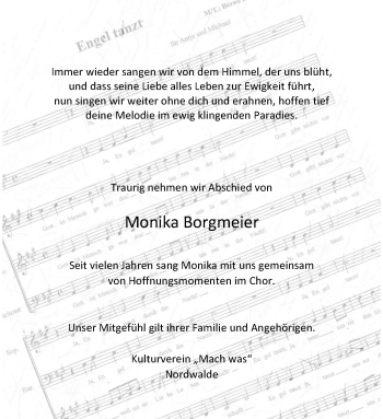 Anzeige von Monika Borgmeier 