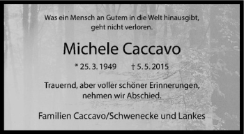 Anzeige von Michele Caccavo von Westfälische Nachrichten