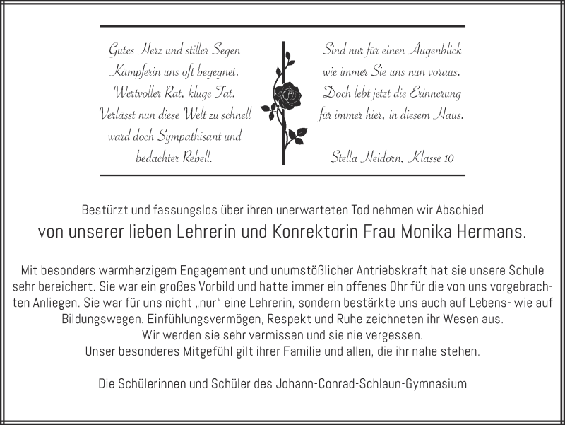  Traueranzeige für Arnold und Monika Hermans vom 09.01.2013 aus Münstersche Zeitung und Münsterland Zeitung