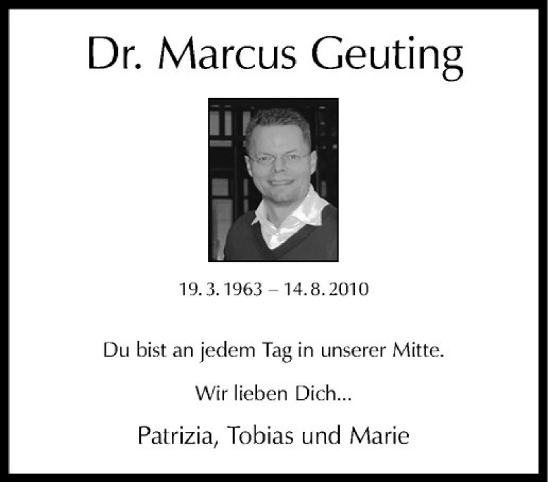  Traueranzeige für Marcus Geuting vom 15.08.2015 aus Westfälische Nachrichten