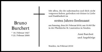 Anzeige von Bruno Burchert von Westfälische Nachrichten