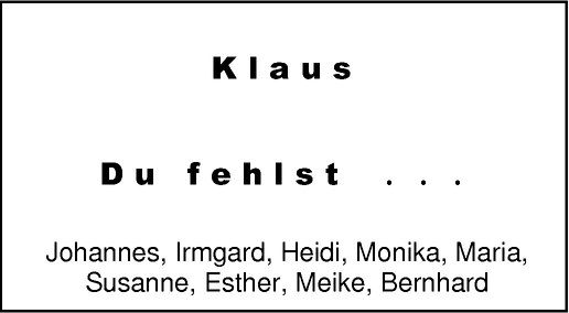  Traueranzeige für Klaus Kröger vom 06.07.2010 aus Westfälische Nachrichten