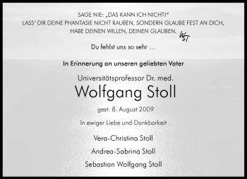 Anzeige von Wolfgang  von Westfälische Nachrichten