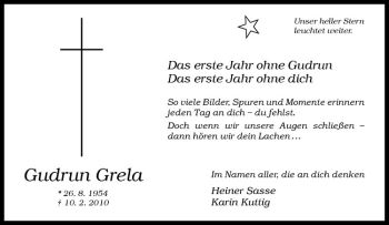 Anzeige von Gudrun Grela von Westfälische Nachrichten