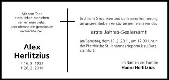 Anzeige von Alex Herlitzius von Westfälische Nachrichten