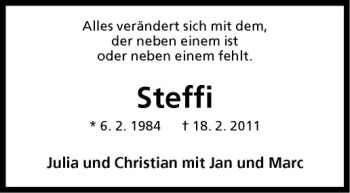 Anzeige von Stephanie von Radijewski von Westfälische Nachrichten