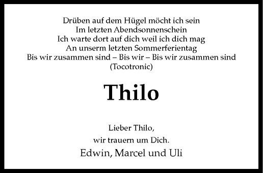  Traueranzeige für Thilo Schenk vom 07.05.2011 aus Westfälische Nachrichten