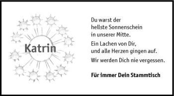 Anzeige von Katrin Hörst von Westfälische Nachrichten