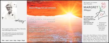 Anzeige von Margarete Schemmel von Westfälische Nachrichten