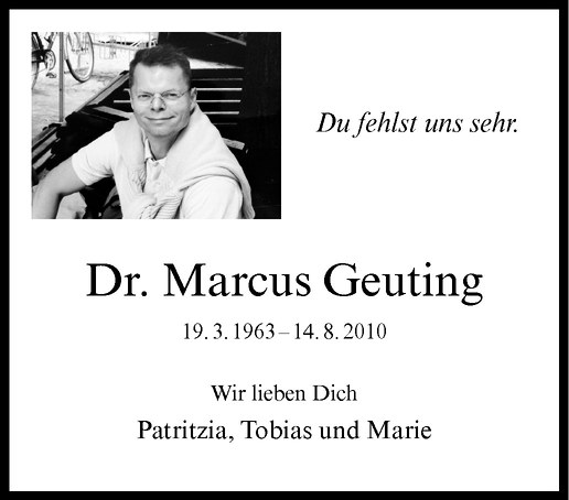  Traueranzeige für Marcus Geuting vom 14.08.2012 aus Westfälische Nachrichten