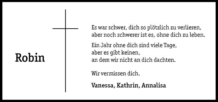  Traueranzeige für Robin Brunsmann vom 27.08.2012 aus Westfälische Nachrichten