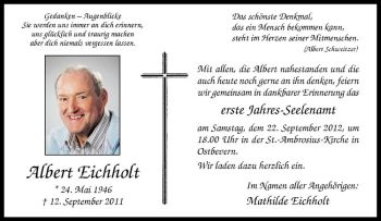 Anzeige von Albert Eichholt von Westfälische Nachrichten