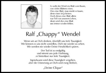 Anzeige von Ralf Wendel von Westfälische Nachrichten