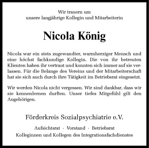  Traueranzeige für Nicola König vom 06.03.2013 aus Westfälische Nachrichten