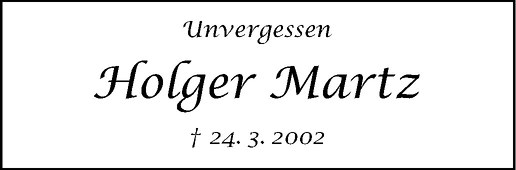  Traueranzeige für Holger Martz vom 23.03.2013 aus Westfälische Nachrichten