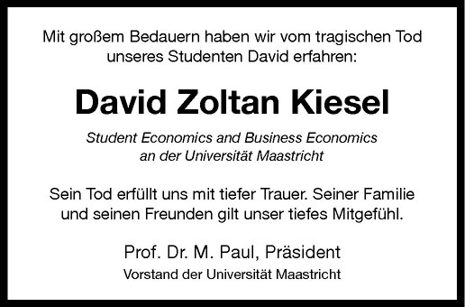  Traueranzeige für David Zoltan Kiesel vom 23.09.2013 aus Westfälische Nachrichten