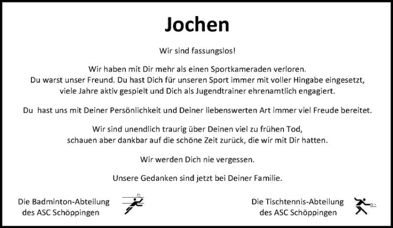  Traueranzeige für Jochen Brüning vom 16.05.2014 aus Westfälische Nachrichten