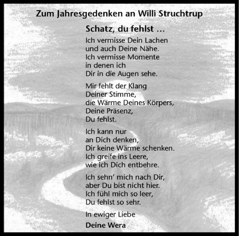  Traueranzeige für Willi Struchtrup vom 21.07.2014 aus Westfälische Nachrichten