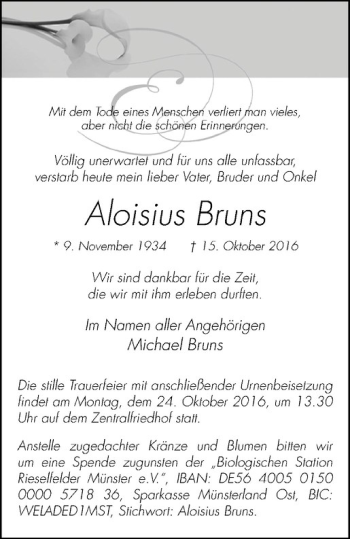 Anzeige von   von Westfälische Nachrichten