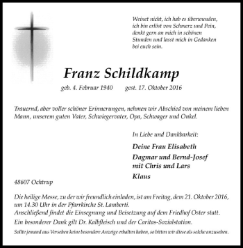 Anzeige von   von Westfälische Nachrichten