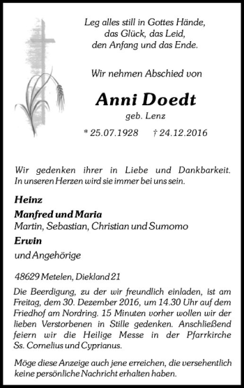 Anzeige von   von Westfälische Nachrichten