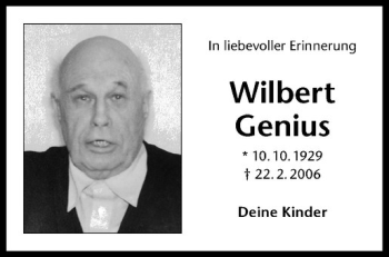 Anzeige von Wilbert Genius von Westfälische Nachrichten