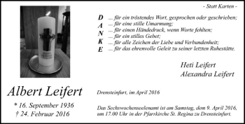 Anzeige von Albert Leifert von Westfälische Nachrichten