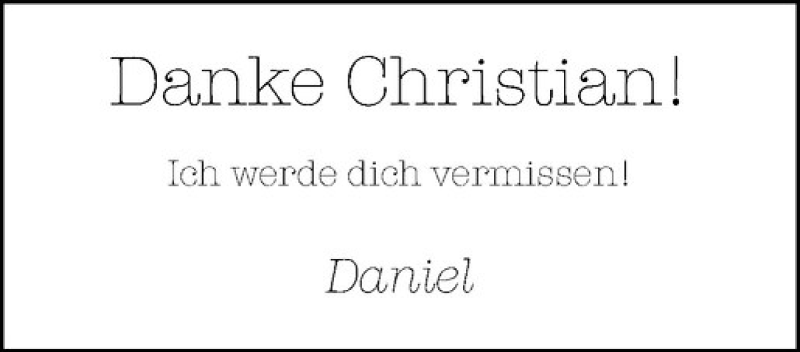  Traueranzeige für Christian Führer vom 14.01.2017 aus Westfälische Nachrichten