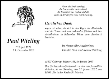 Anzeige von   von Westfälische Nachrichten