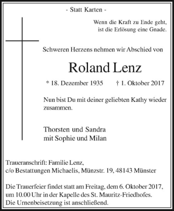 Anzeige von   von Westfälische Nachrichten