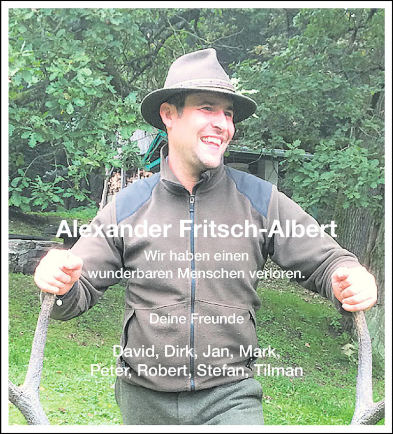  Traueranzeige für Alexander Fritsch-Albert vom 08.11.2017 aus Westfälische Nachrichten