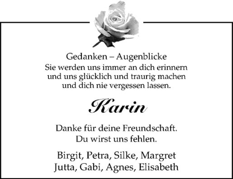  Traueranzeige für Karin Terhalle vom 08.11.2017 aus Westfälische Nachrichten