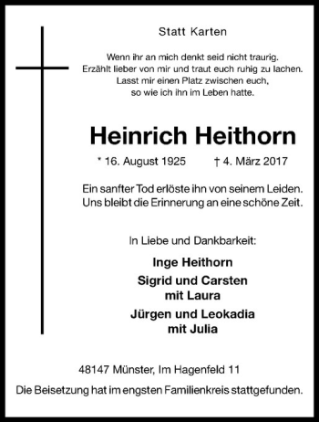 Anzeige von   von Westfälische Nachrichten