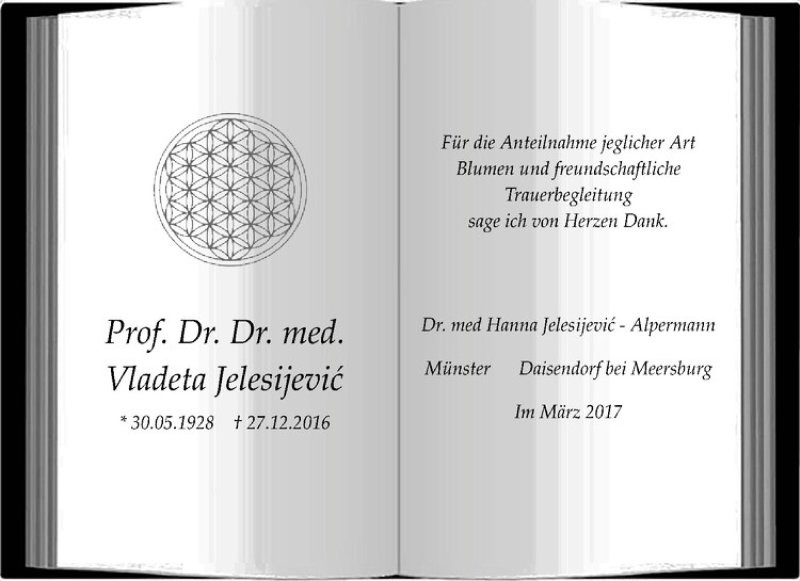  Traueranzeige für Vladeta Jelesijevic vom 08.03.2017 aus Westfälische Nachrichten