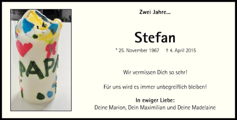 Traueranzeige für Stefan Mühlenkamp vom 04.04.2017 aus Westfälische Nachrichten