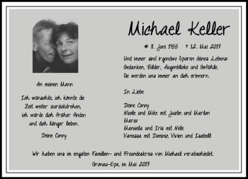Anzeige von Michael Keller von Westfälische Nachrichten