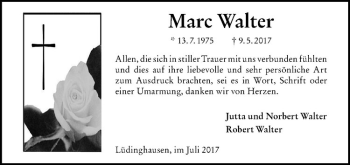 Anzeige von Marc Walter von Westfälische Nachrichten