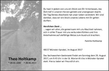 Anzeige von Theo Holtkamp von Westfälische Nachrichten