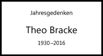 Anzeige von Theo Bracke von Westfälische Nachrichten