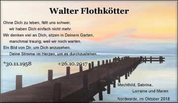Anzeige von Walter Flothkötter von Westfälische Nachrichten