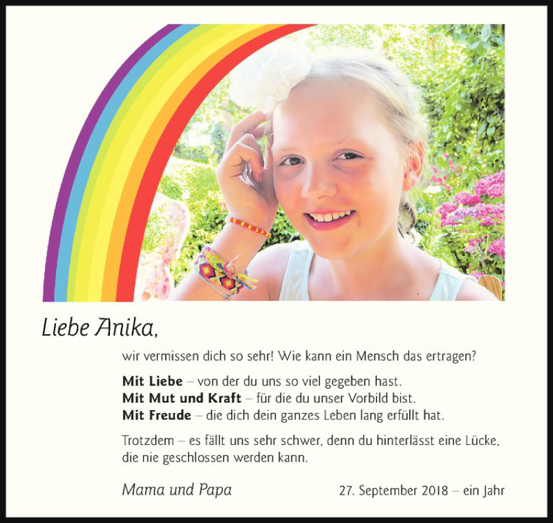  Traueranzeige für Anika Köster vom 29.09.2018 aus Westfälische Nachrichten