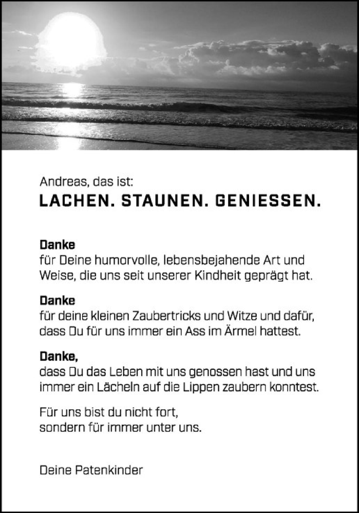  Traueranzeige für Andreas Preuß vom 17.11.2018 aus Westfälische Nachrichten