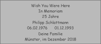 Anzeige von Philipp Schlattmann von Westfälische Nachrichten