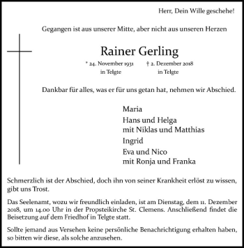 Anzeige von   von Westfälische Nachrichten