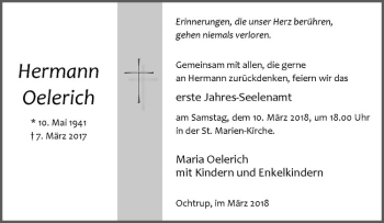Anzeige von Hermann Oelerich von Westfälische Nachrichten
