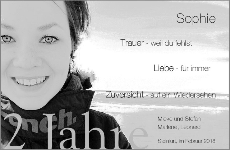  Traueranzeige für Sophie van der Helm vom 28.02.2018 aus Westfälische Nachrichten