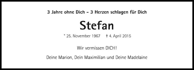  Traueranzeige für Stefan Mühlenkamp vom 04.04.2018 aus Westfälische Nachrichten